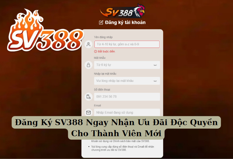 Đăng Ký SV388 Ngay Nhận Ưu Đãi Độc Quyền Cho Thành Viên Mới